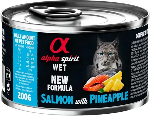 AlphaSpirit CAT Salmon with pineapple (Laks med ananas) dåse | Godt tilbud